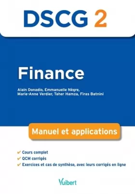 Couverture du produit · DSCG 2 Finance: Manuel et applications