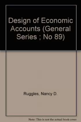Couverture du produit · Design of Economic Accounts (General Series  No 89)
