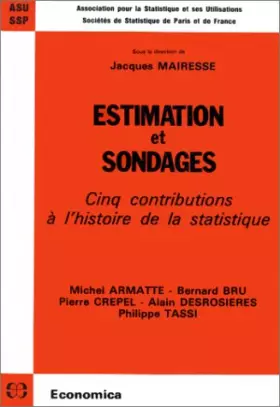Couverture du produit · Estimation et sondages