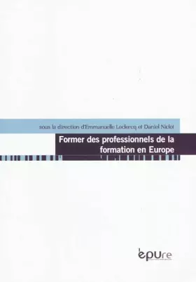 Couverture du produit · Former des professionnels de la formation en Europe