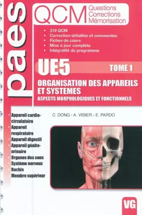 Couverture du produit · Organisation des appareils et systèmes UE5 : Tome 1