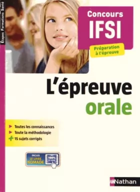 Couverture du produit · EPREUVE ORALE IFSI (EFS) 2013