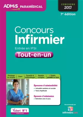 Couverture du produit · Concours Infirmier - Entrée en IFSI - Tout-en-un - Concours 2017