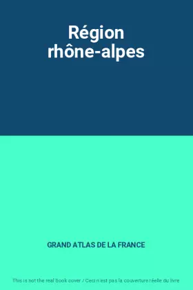 Couverture du produit · Région rhône-alpes
