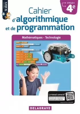Couverture du produit · Cahier d'algorithmique et de programmation 4e (2018) - Cahier élève
