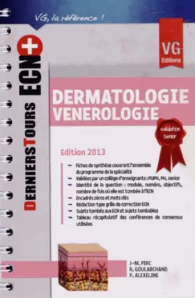 Couverture du produit · Dermatologie venerologie