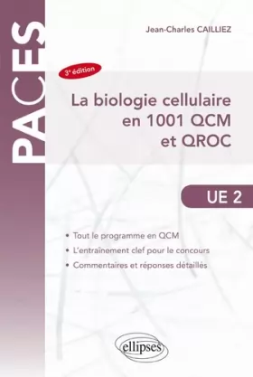 Couverture du produit · La biologie cellulaire en 1001 QCM et QROC - 3e édition
