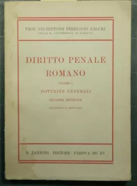 Couverture du produit · Diritto penale romano - Dottrine generali