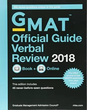Couverture du produit · GMAT Official Guide Verbal Review 2018: 300 Verbal Questions Unique to this Guide