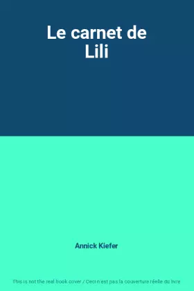 Couverture du produit · Le carnet de Lili