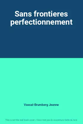 Couverture du produit · Sans frontieres perfectionnement