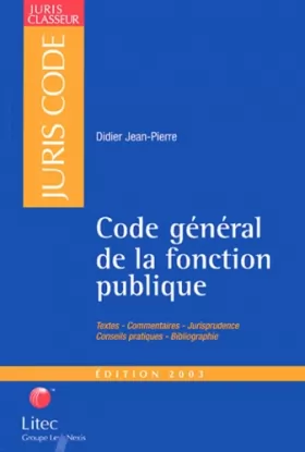 Couverture du produit · Code général de la fonction publique 2003 (ancienne édition)