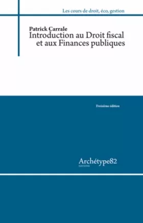 Couverture du produit · Introduction au droit fiscal et aux finances publiques