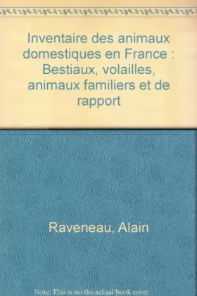 Couverture du produit · Inventaire des animaux domestiques de France