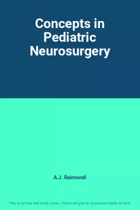 Couverture du produit · Concepts in Pediatric Neurosurgery