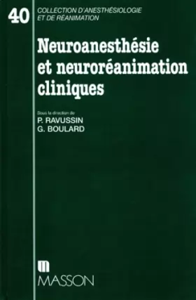Couverture du produit · Neuroanesthésie et neuroréanimation cliniques