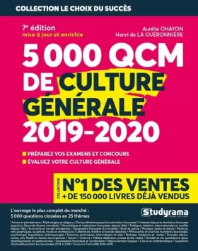 Couverture du produit · 5000 qcm de culture générale 2019-2020