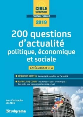 Couverture du produit · 200 questions d'actualité politique, économique et sociale : Catégorie A et B