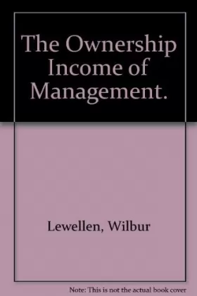 Couverture du produit · The ownership income of management (Fiscal studies)