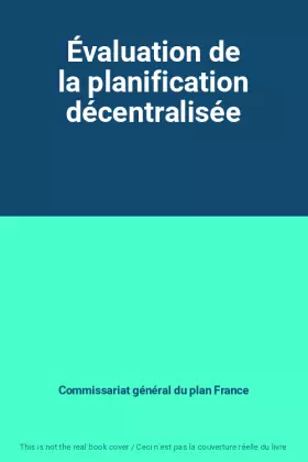 Couverture du produit · Évaluation de la planification décentralisée