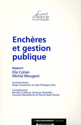 Couverture du produit · Enchères et gestion publique