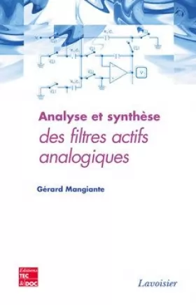 Couverture du produit · Analyse et synthèse des filtres actifs analogiques