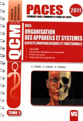Couverture du produit · Organisation des appareils et systèmes UE5 : Aspects morphologiques et fonctionnels Tome 1