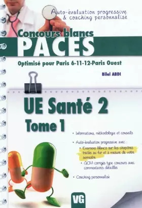Couverture du produit · UE Santé 2 : Tome 1 optimisé pour Paris 6-11-12-Paris Ouest