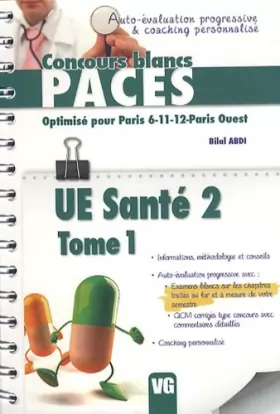 Couverture du produit · UE Santé 2 : Tome 1 optimisé pour Paris 6-11-12-Paris Ouest