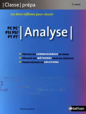 Couverture du produit · Analyse PC, PC*,PSI,PSI*,PT,PT*