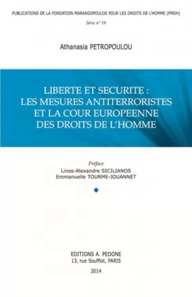 Couverture du produit · Liberté et sécurité : les mesures antiterroristes et la Cour européenne des droits de l'homme