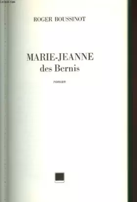 Couverture du produit · Marie-Jeanne des Bernis