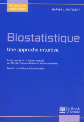 Couverture du produit · Biostatique : une approche intuitive