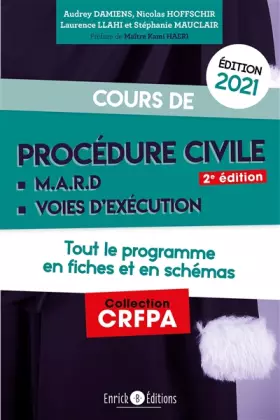 Couverture du produit · Cours de procédure civile et modes alternatifs de règlement des différends: Tout le programme en fiches et en schémas