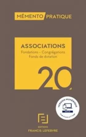 Couverture du produit · Mémento Associations, Fondations, Congrégations et fonds de dotation 2020