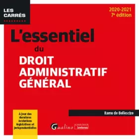 Couverture du produit · L'essentiel du droit administratif général