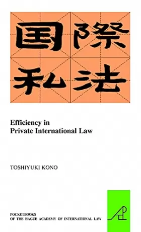Couverture du produit · Efficiency in Private International Law