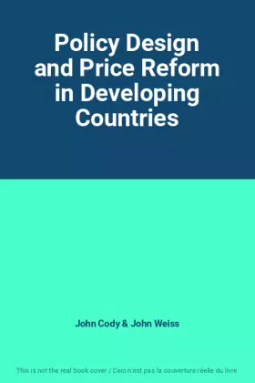 Couverture du produit · Policy Design and Price Reform in Developing Countries