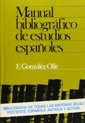 Couverture du produit · Manual bibliográfico de estudios españoles (Spanish Edition)
