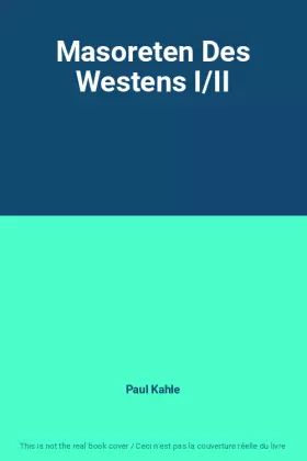 Couverture du produit · Masoreten Des Westens I/II