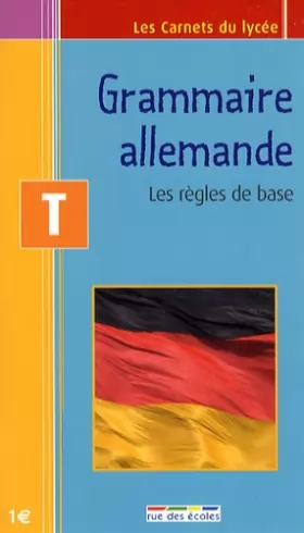 Couverture du produit · Grammaire allemande - Terminale