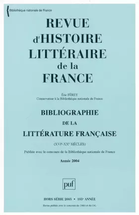 Couverture du produit · Revue hist.lit.france 2005 n.5