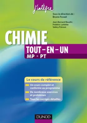 Couverture du produit · Chimie tout-en-un MP-PT - Cours et exercices corrigés