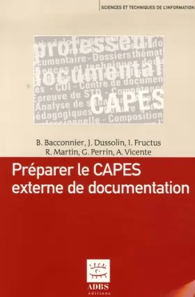 Couverture du produit · Préparer le CAPES externe de documentation