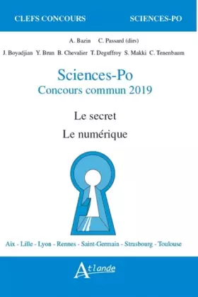 Couverture du produit · Sciences-po concours commun 2019 - Le secret, le numérique