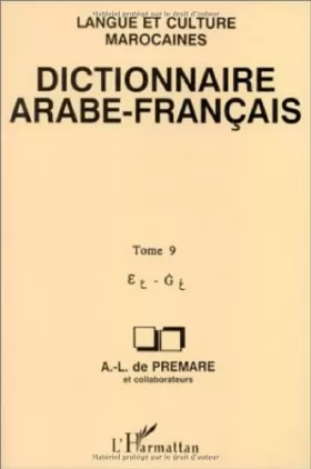 Couverture du produit · Dictionnaire arabe-français, tome 9