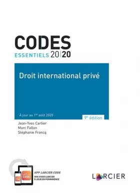 Couverture du produit · Code Essentiel - Droit international privé