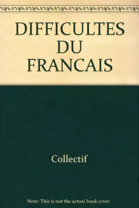 Couverture du produit · Difficulté du français