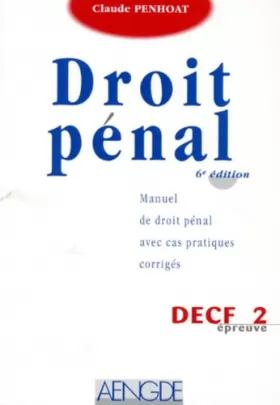 Couverture du produit · Droit pénal, 6e édition, 1997