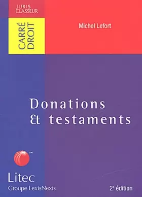 Couverture du produit · Donations & testaments. 2ème édition (ancienne édition)
